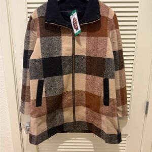 Pendleton Checkered Wool Jacket in Black, Brown, and Tan